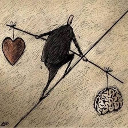 A black and white illustration of a boy with a positive mindset